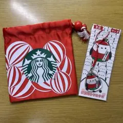 スターバックス　ミニ巾着　シマエナガ　ストラップ　青森　りんごのサムネイル