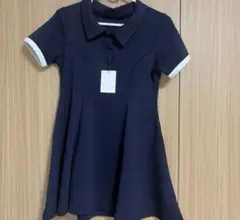 GRL Lサイズ　sm295 ネイビー　ポロシャツ　ミニ　ワンピース