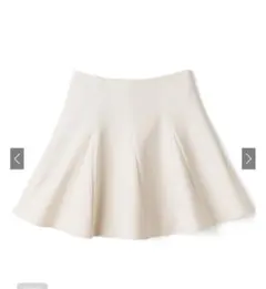 GRL インパン裏地付きフレアミニスカート アイボリー[at1747]