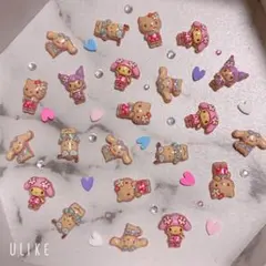 ネイルパーツ★nail日焼けサンリオ　日焼けキティ　クロミ　マイメロ