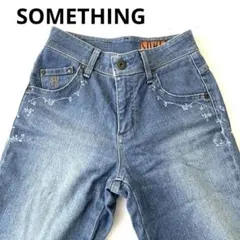 み*こ様 SOMETHING サムシング　ストレートジーンズ　ペイント入り