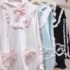 アマベル　ハートレースリボンセーラー裏毛チュニックブルゾン❤︎のサムネイル