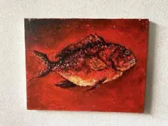 魚 油彩画 厚塗り 抽象画 赤い背景 ※7月16日まで出品 魚 油彩画 厚塗り 抽象画 赤い背景 ※7月16日まで出品 - メルカリ