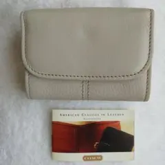 OLD COACH オールドコーチ コインケース レザー キーリング ベージュ 