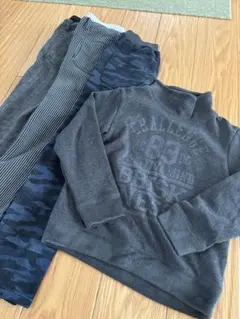 キッズ　男の子　まとめ売り　冬物　　ズボン150 トレーナー未使用140