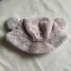 ディズニー　バケハ　ミッキーマウス　ファー　フワフワ　耳つき　ベージュ