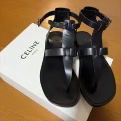 CELINE セリーヌ レザーサンダル ブラック 37のサムネイル