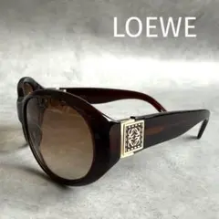 美品✨️LOEWE ロエベ サングラス ウェリントン ブラック ゴールドロゴ