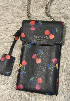kate spade チェリー柄 スマホショルダーバック