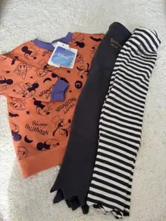 新品3点　ディズニー　ミッキー　ハロウィン　トレーナー　レギンス　セット