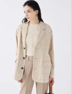 Mila Owen ベージュ チェック柄 ジャケット