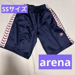 arena アリーナ ハーフパンツ 紺白赤 サイドライン ロゴ入り SSサイズ