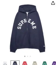 Supreme x Champion Zip Up Hooded Sサイズ
