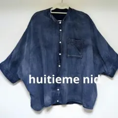 美品】 hLM ヒューエルミュージアム デニム ボウタイ ブラウス シャツ
