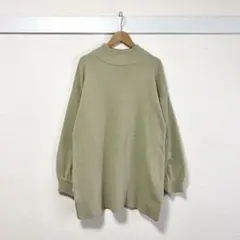 INGNI イング ボトルネック ニットチュニック M グリーン ミニワンピース