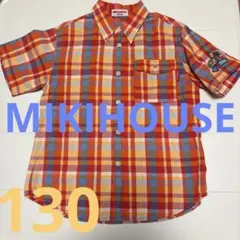 ミキハウス 半袖チェックシャツ 130