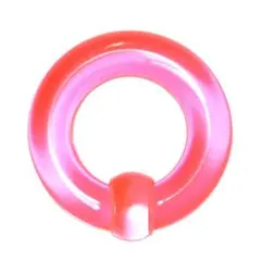 2個　0G 内径20mm ボディピアス キャプティブ ビーズ リング