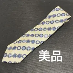 ORIHICA オリヒカ ネクタイ ベージュ ブルー サークル柄のサムネイル