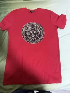 VERSACE メデューサ スパンコール Tシャツ レッド M