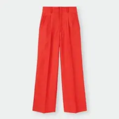 GU パンツ　スラックス　レッド春物