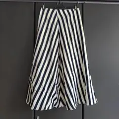 イエナ IENA スカート ひざ丈 ミモレ丈 フレア ストライプ 34カジュアル