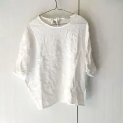 サマンサモスモス 半袖 ブラウス 白