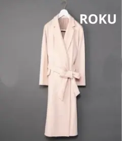 6(ROKU) SLIT LONG COAT スリットロングコート ピンク