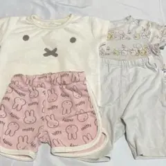 ✨お値段交渉歓迎✨ パジャマ 80 女の子 半袖 ミッフィー すみっコぐらし