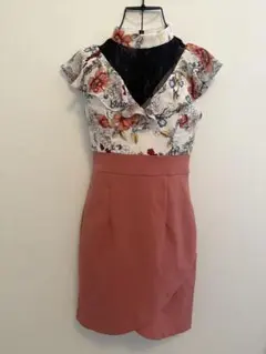キャバドレス sサイズ 胸隠し 花柄フリル