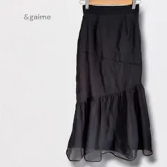 【&gaime】ロングスカート マーメイド マキシ丈 ウエストゴム ONEのサムネイル