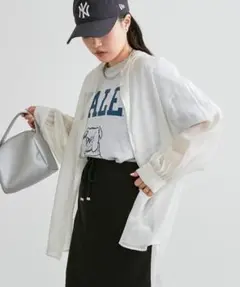 チャオパニックティピーCIAOPANIC TYPYシアーバンドカラーシャツ