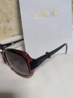 Dior サングラス レッド ブラック グラデーション