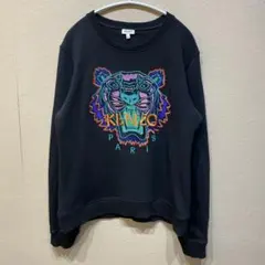 t221【人気】ケンゾー 虎顔 刺繍 ビッグロゴ スウェット 長袖 希少