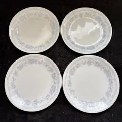 コレール　青い薔薇の絵柄　プレート皿　平皿　4枚セット　CORELLE