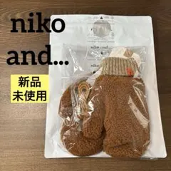 【週末SALE】ニコアンド【新品】ボアミトン　手袋　ストラップ　キャメル　スマホ