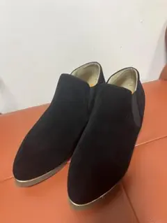 黒 スエード サイドゴアブーティ