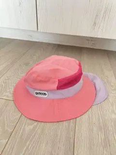 OUTDOOR アウトドア キッズ 帽子 サファリハット ピンク UVカットのサムネイル