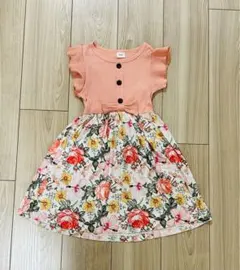 花柄ノースリーブワンピース　110-120cm