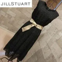 未使用品 ジルスチュアート ワンピース ティアード ドット 結婚式　二次会