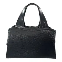 【美品】VanValentino ブラック オーストリッチ トートバッグ