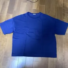 GU ネイビー Tシャツ Lサイズ ポケット付き　半袖
