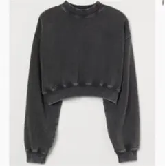 H&M クロップドスウェットトップス