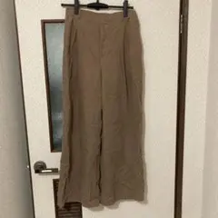 サマンサモスモス　ワイドパンツ コーデュロイ　ゴムウエスト　ブラウン