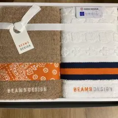 新品　BEAMS DESIGN フェイスタオル 2枚セットのサムネイル