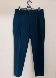 BEAUTY&YOUTH ワンタックテーパードスラックスM ダークネイビー