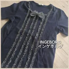INGEBORG インゲボルグ ピンクハウス リボン フリル カットソーのサムネイル
