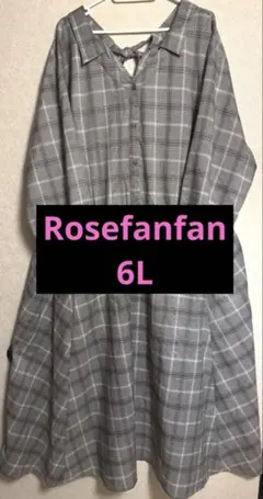 【Rosefanfan】 ワンピース 6L 大きいサイズ ローズファンファン