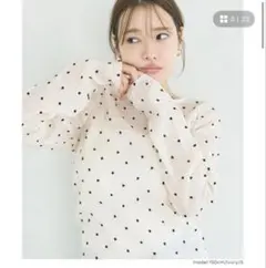 coca シースルードットトップス アイボリー L