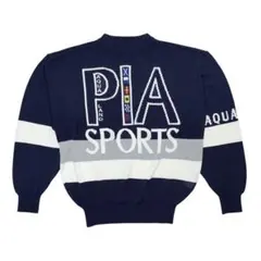 PIA SPORTS ピアスポーツ ビッグロゴニット セーター 日本製 3444