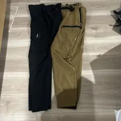 黒とカーキのワークパンツ２本 ワークマン